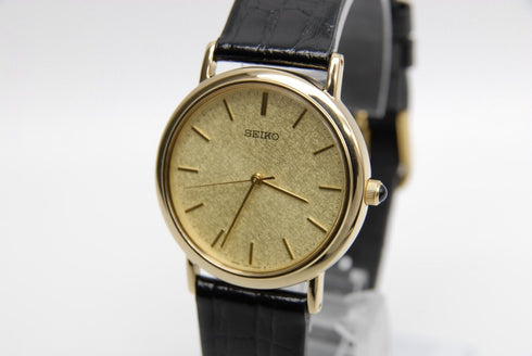 【 N MINT+++ w/ BOX 】 Vintage SEIKO 7N01-HZB0 32mm Gold Dial Quartz Men's Watch
